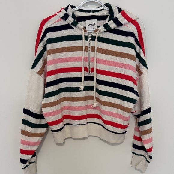 aerie Tops - Aerie Colorful Striped Hoodie